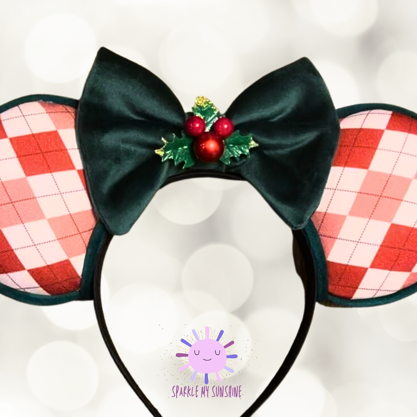Holly Berry Christmas Mouse Ears