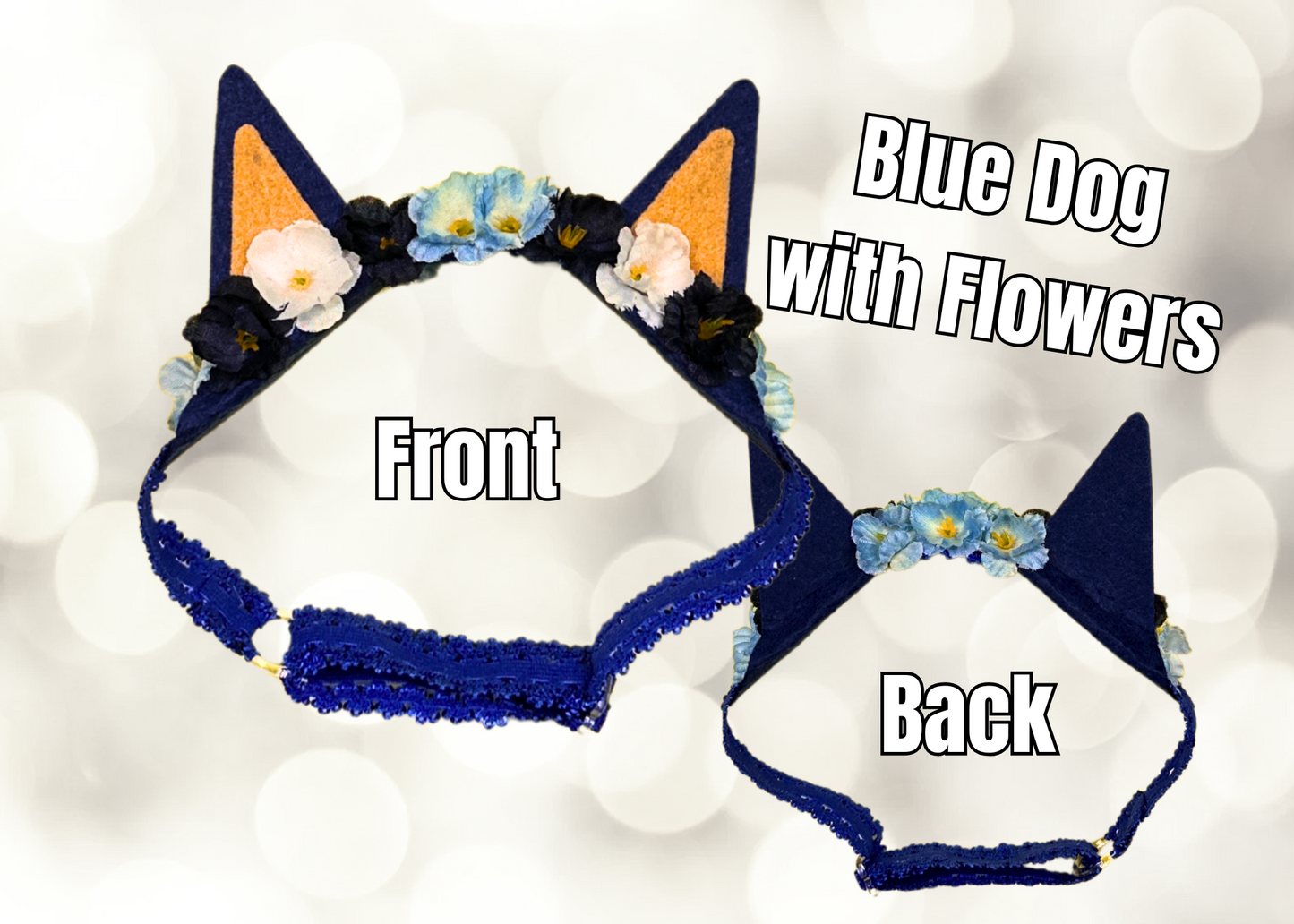 Blue Dog and Orange Dog Adjustable Baby Headband