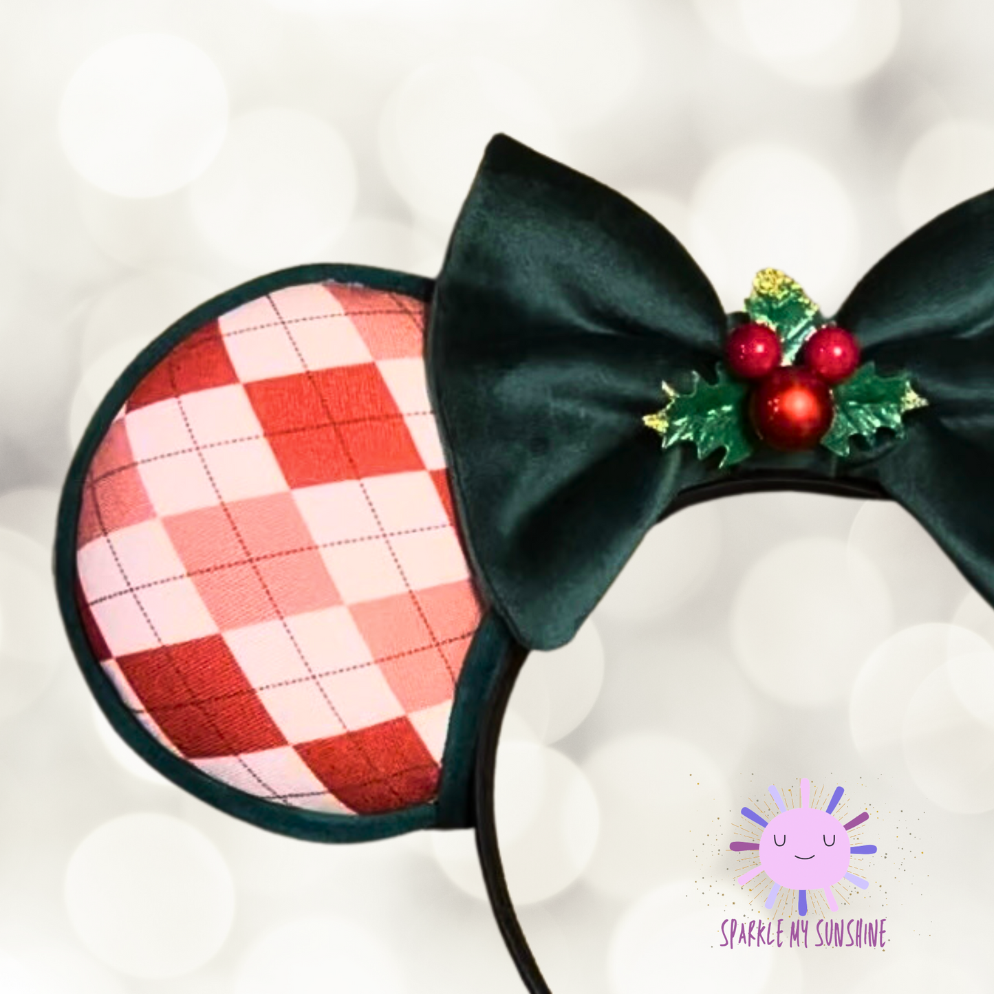 Holly Berry Christmas Mouse Ears