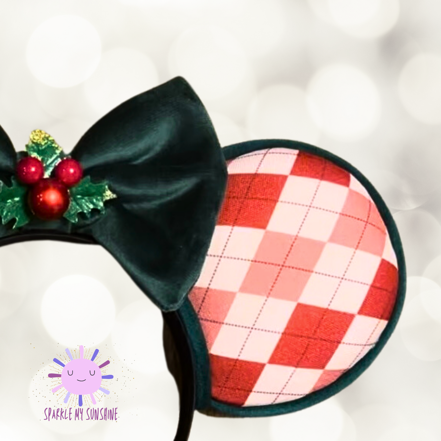 Holly Berry Christmas Mouse Ears