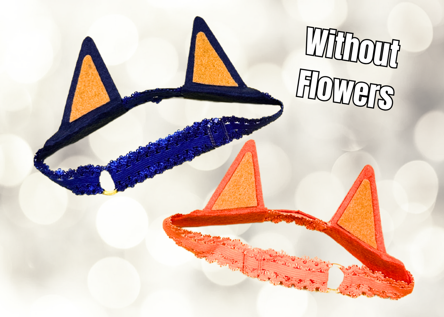 Blue Dog and Orange Dog Adjustable Baby Headband
