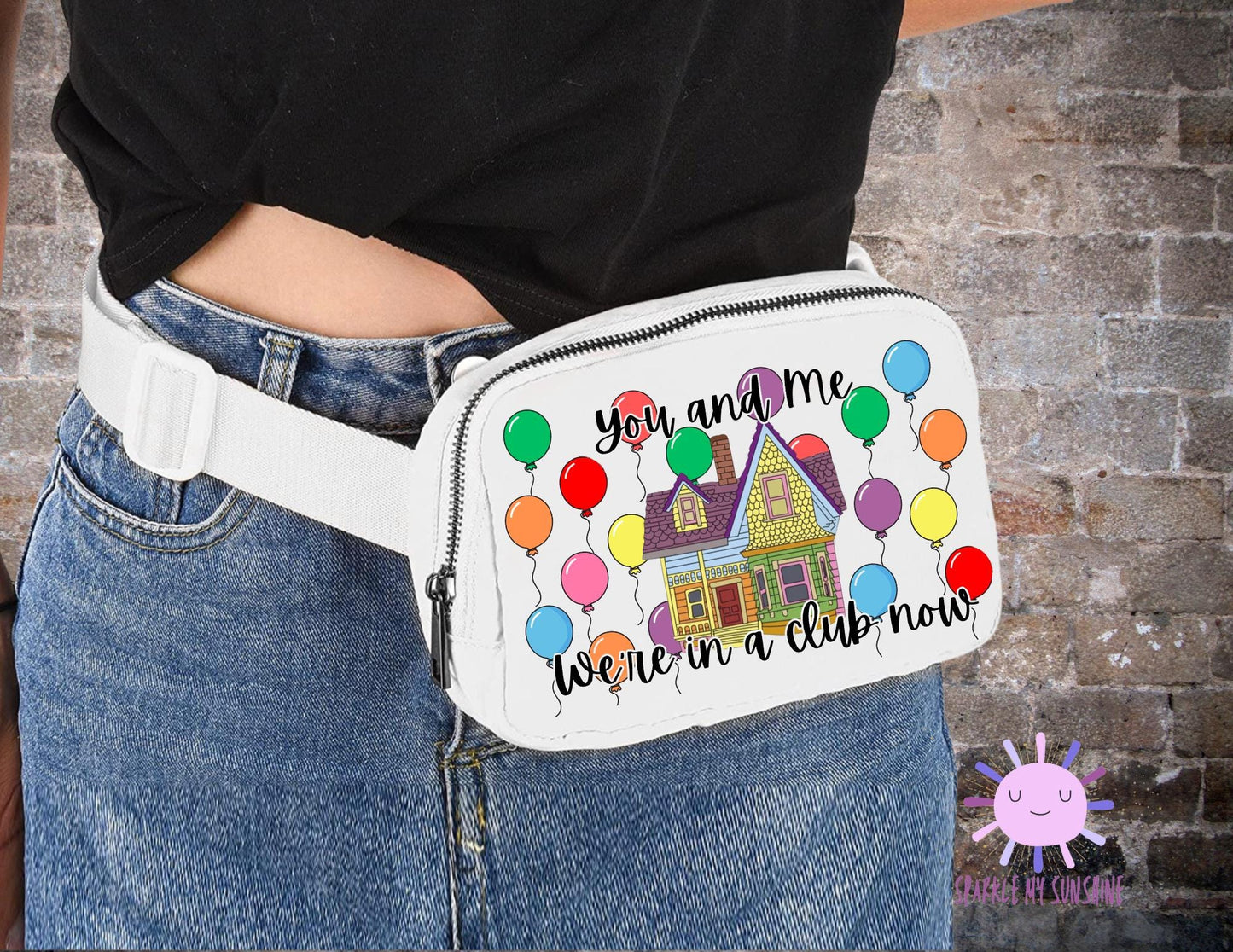 Pixar Up Inspired Disney Fanny Pack, Carl and Ellie Couple Crossbody Bag, Belt Bag, Sling Bag, Everyday Purse, Disney Bound Outfit, Hip Bag