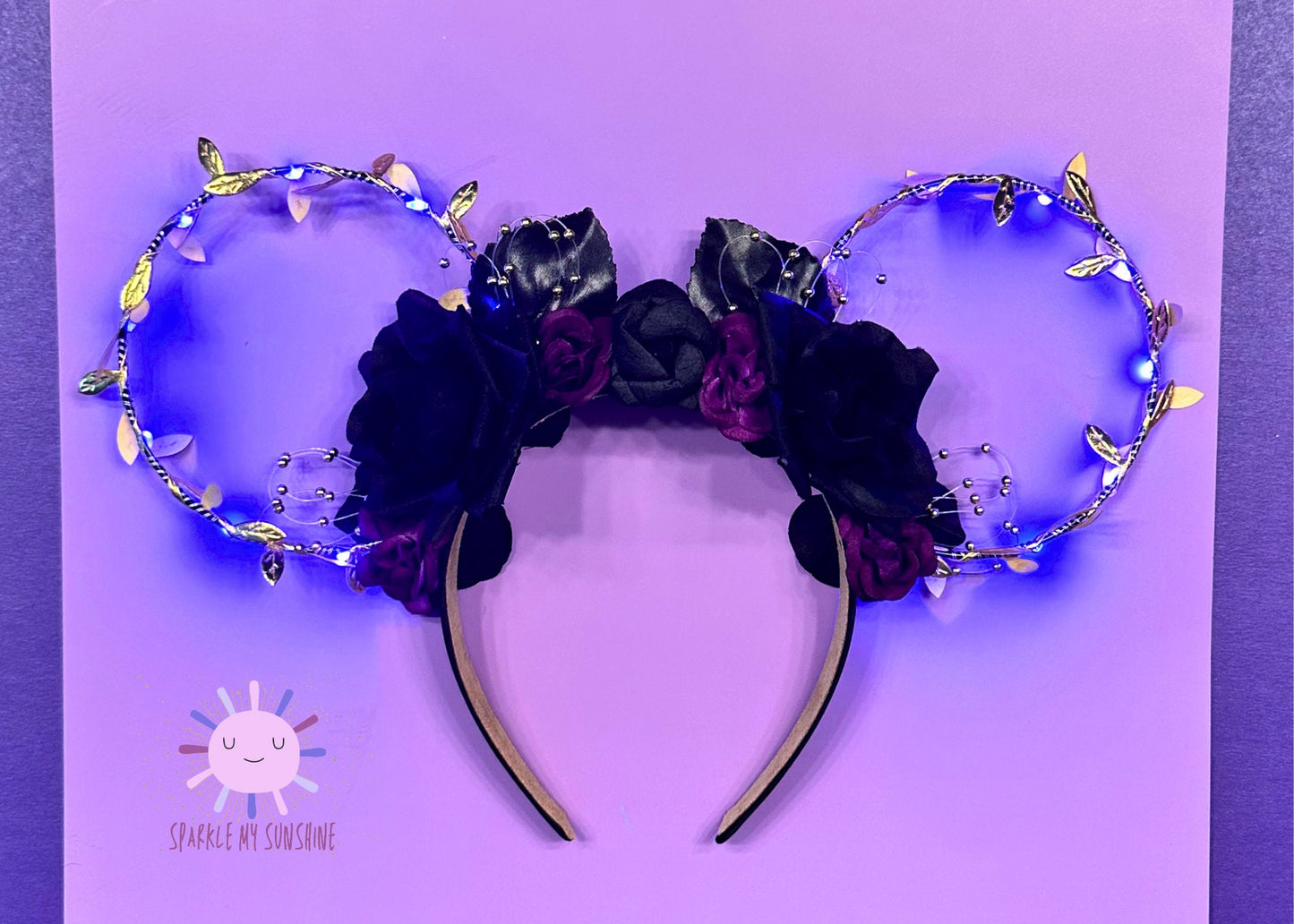 Ursula Disney Ears, Sea Witch Mickey Ears, Floral Wire Minnie Ears Headband, Little Mermaid Mouse Ears, Evil Costume, Villain Queen Cosplay