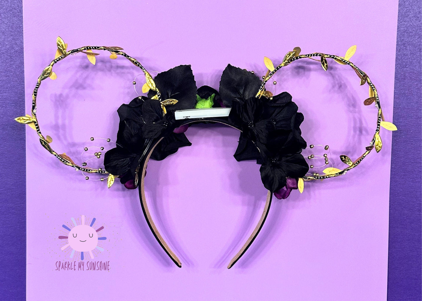Ursula Disney Ears, Sea Witch Mickey Ears, Floral Wire Minnie Ears Headband, Little Mermaid Mouse Ears, Evil Costume, Villain Queen Cosplay