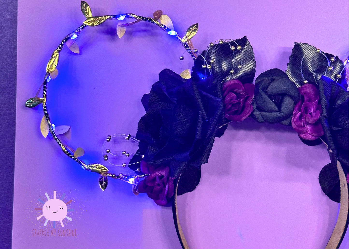 Ursula Disney Ears, Sea Witch Mickey Ears, Floral Wire Minnie Ears Headband, Little Mermaid Mouse Ears, Evil Costume, Villain Queen Cosplay