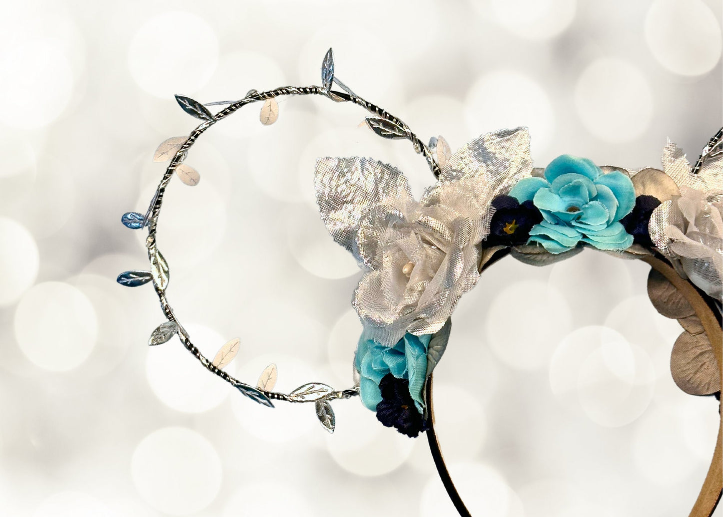 Hades Disney Ears, Hercules Flower Crown Mickey Mouse Ears, Floral Wire Minnie Ears, Villain Costume Cosplay, Halloween Headband, Evil Queen