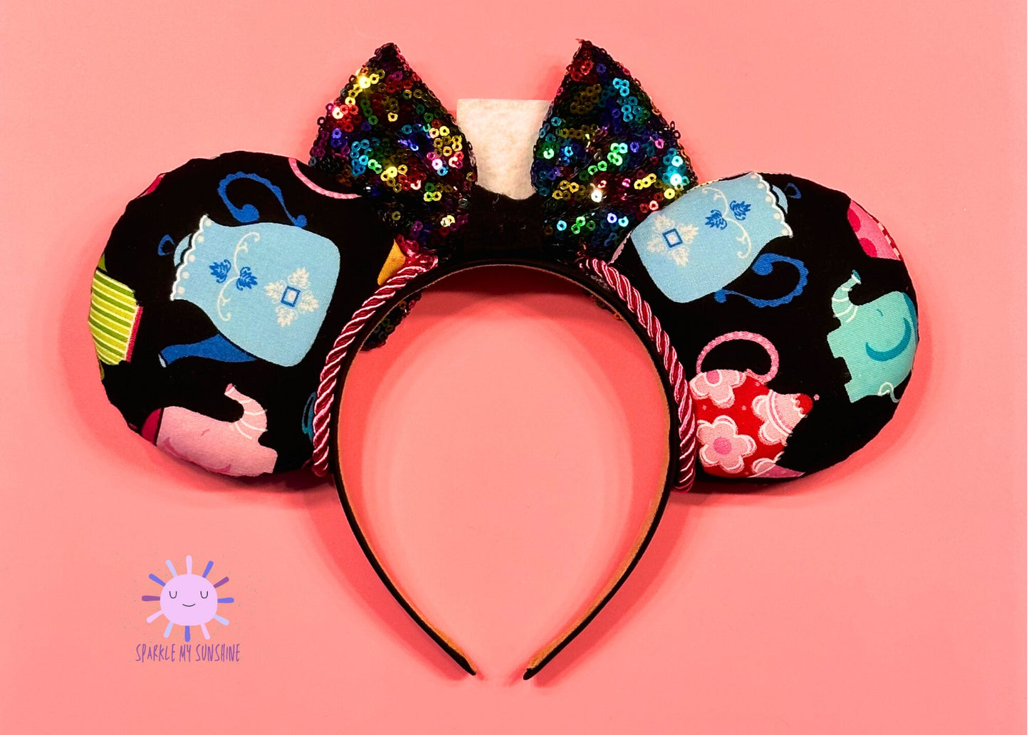 Mad Hatter Disney Ears, Alice in Wonderland Mickey Ears, Cheshire Cat, Queen of Hearts, Rainbow Glitter Minnie Ears, Halloween Headband