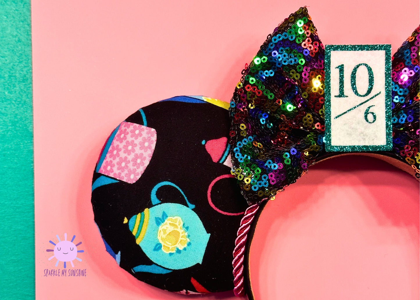 Mad Hatter Disney Ears, Alice in Wonderland Mickey Ears, Cheshire Cat, Queen of Hearts, Rainbow Glitter Minnie Ears, Halloween Headband