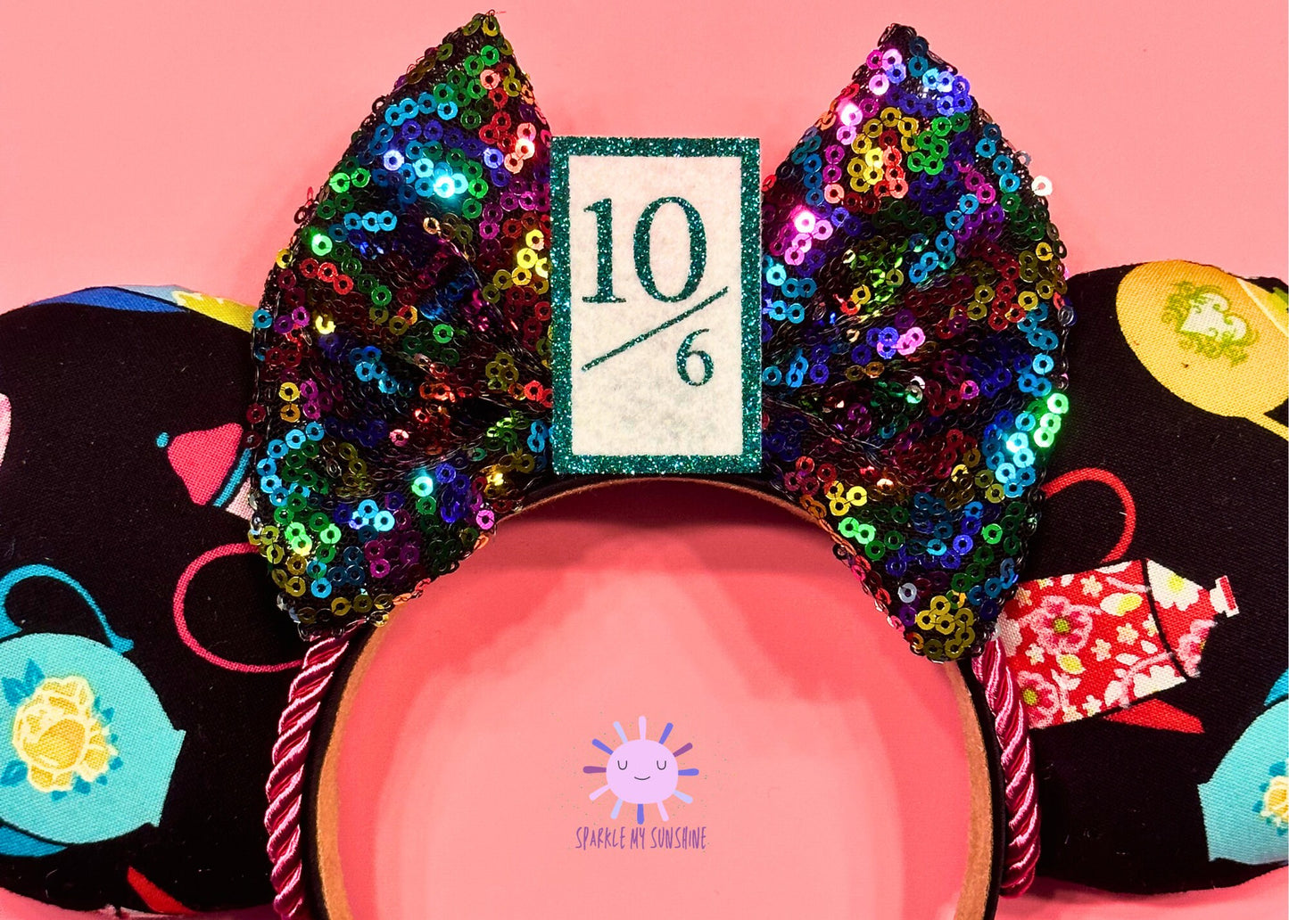 Mad Hatter Disney Ears, Alice in Wonderland Mickey Ears, Cheshire Cat, Queen of Hearts, Rainbow Glitter Minnie Ears, Halloween Headband