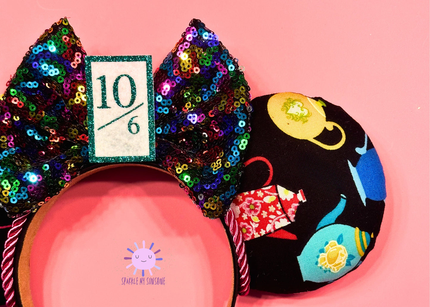 Mad Hatter Disney Ears, Alice in Wonderland Mickey Ears, Cheshire Cat, Queen of Hearts, Rainbow Glitter Minnie Ears, Halloween Headband