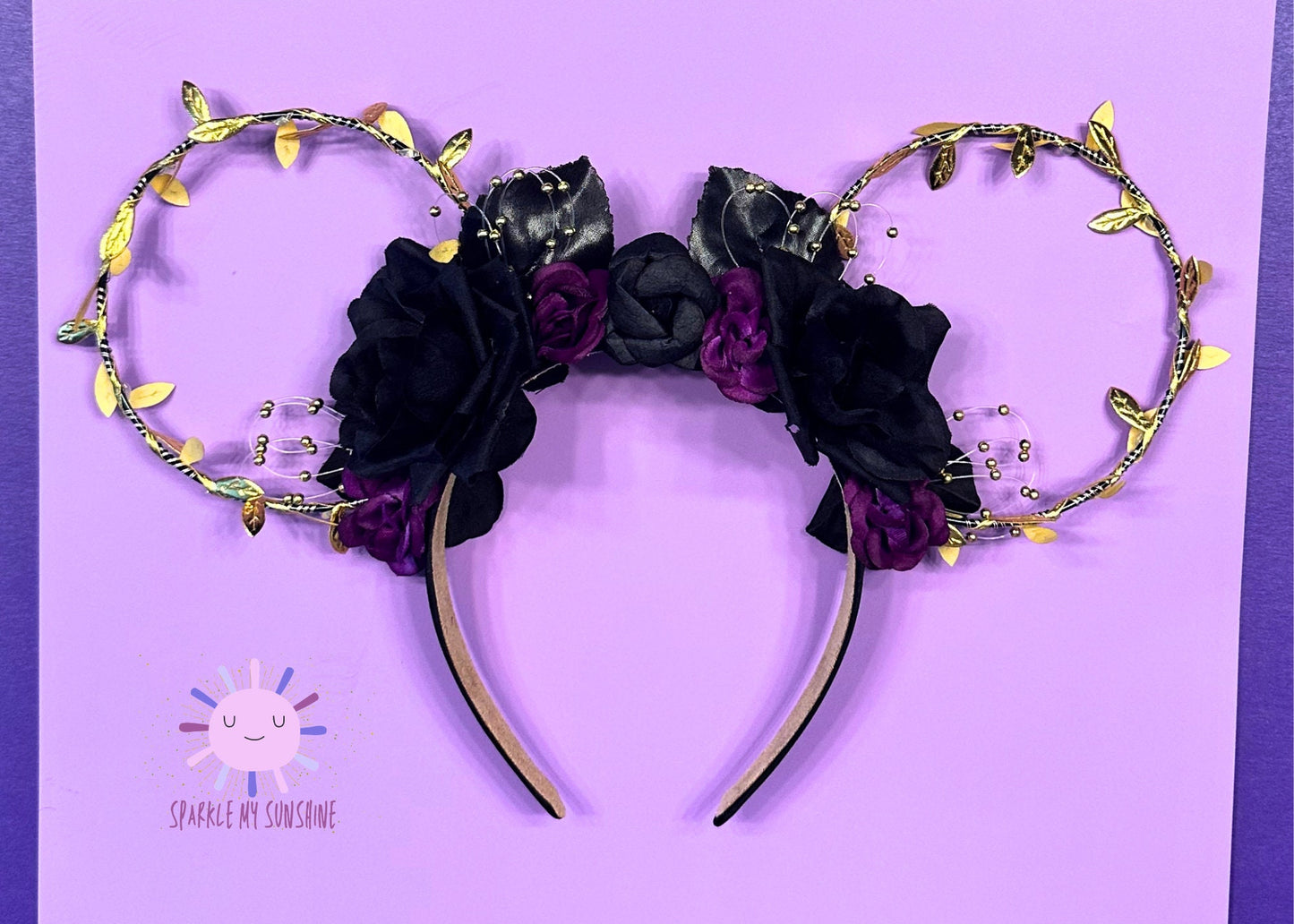 Ursula Disney Ears, Sea Witch Mickey Ears, Floral Wire Minnie Ears Headband, Little Mermaid Mouse Ears, Evil Costume, Villain Queen Cosplay