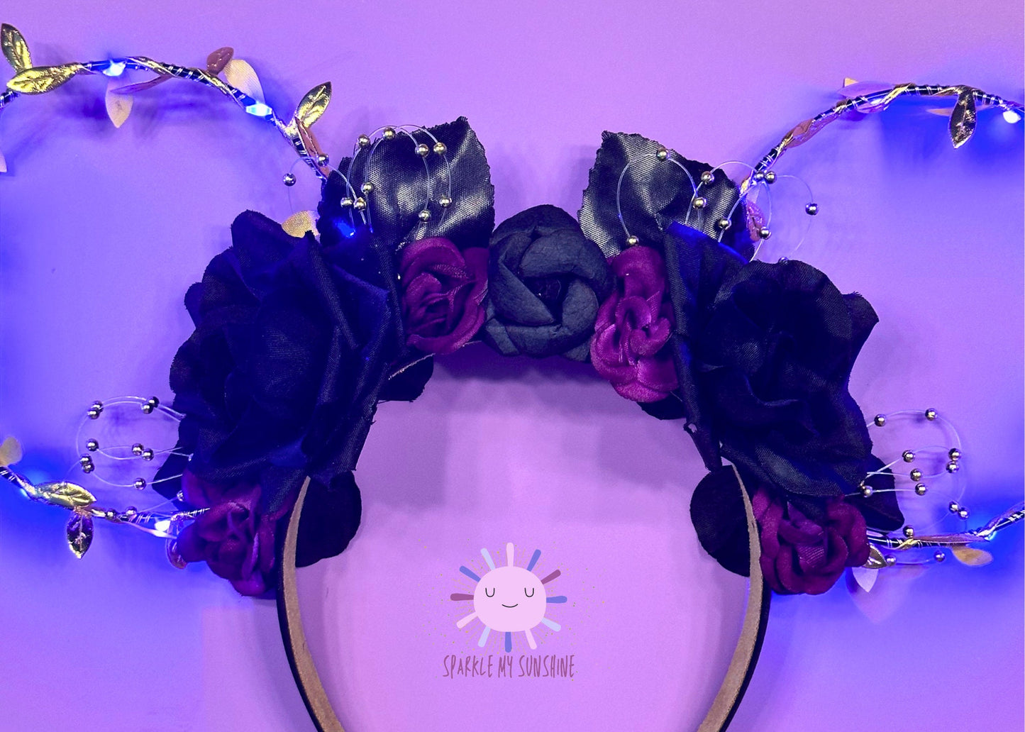 Ursula Disney Ears, Sea Witch Mickey Ears, Floral Wire Minnie Ears Headband, Little Mermaid Mouse Ears, Evil Costume, Villain Queen Cosplay