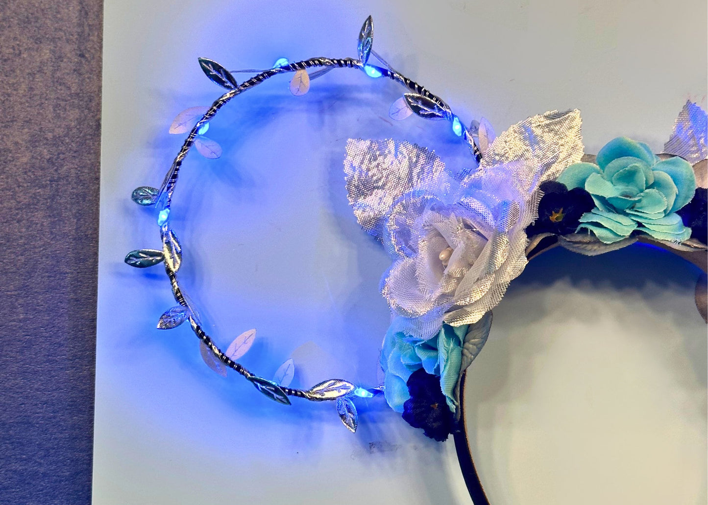 Hades Disney Ears, Hercules Flower Crown Mickey Mouse Ears, Floral Wire Minnie Ears, Villain Costume Cosplay, Halloween Headband, Evil Queen