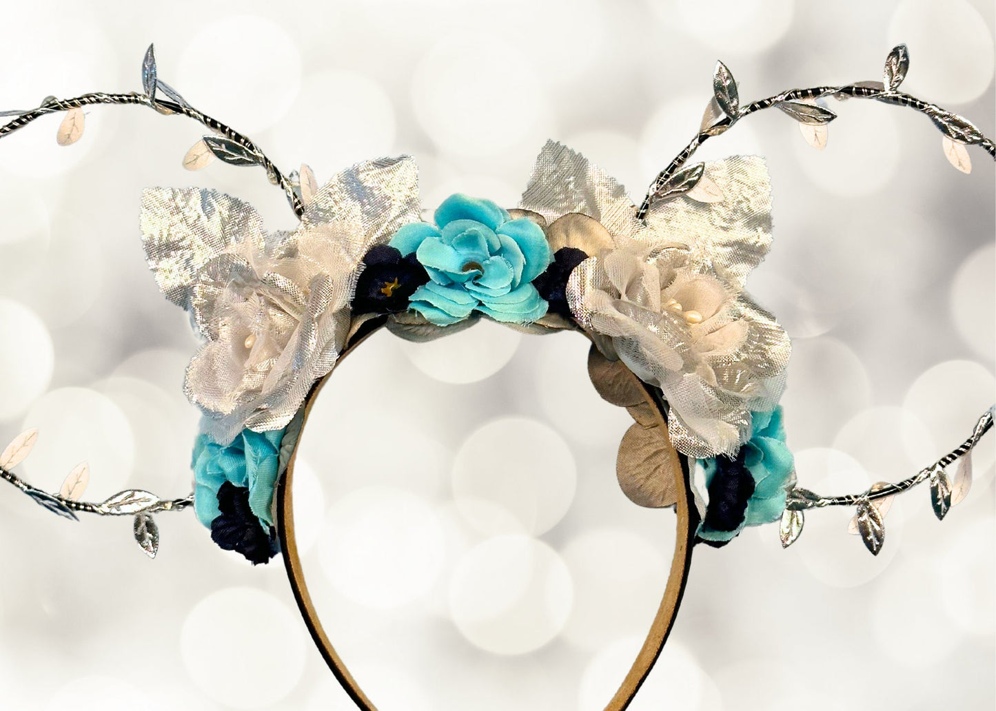 Hades Disney Ears, Hercules Flower Crown Mickey Mouse Ears, Floral Wire Minnie Ears, Villain Costume Cosplay, Halloween Headband, Evil Queen