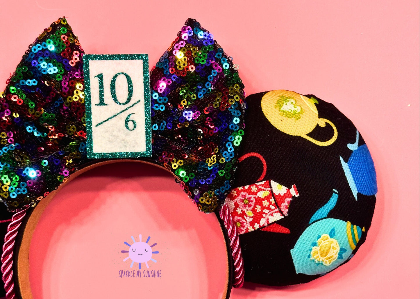 Mad Hatter Disney Ears, Alice in Wonderland Mickey Ears, Cheshire Cat, Queen of Hearts, Rainbow Glitter Minnie Ears, Halloween Headband