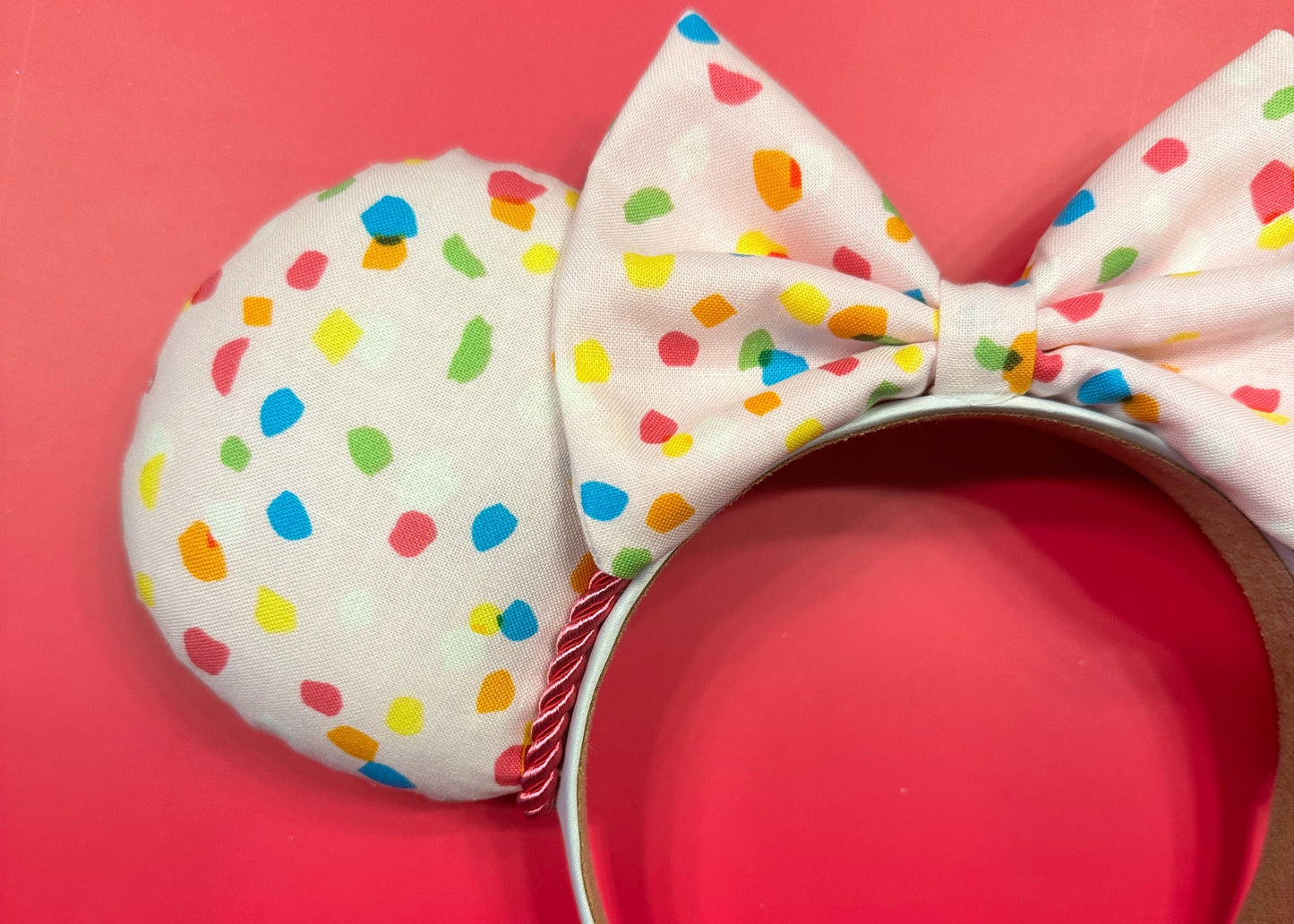 Pink Disney Ears, Rainbow Mickey Ears, Confetti Minnie Ears, Summer Disneyland Ears, Disney Birthday Ears, Unique Disney Gifts for Her