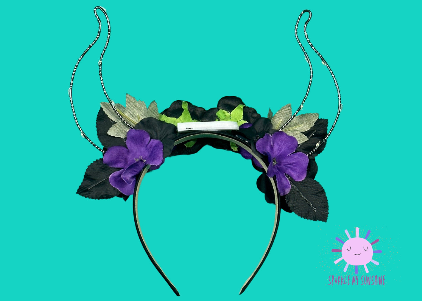 Maleficent Horns Disney Ears, Sleeping Beauty Mickey Ears, Floral Wire Minnie Ears, Halloween Costume, Evil Queen, Disney Villain Mouse Ears