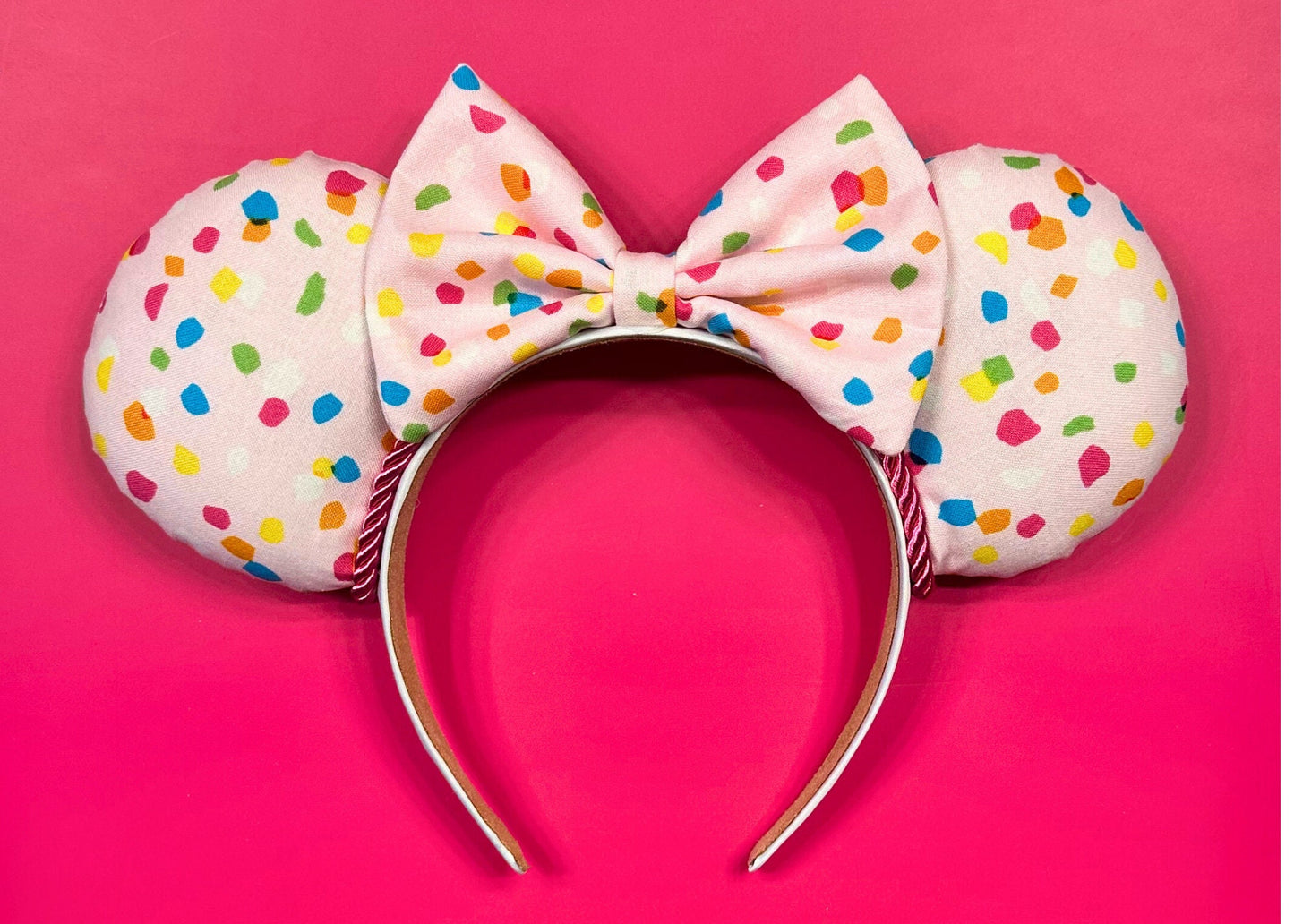 Pink Disney Ears, Rainbow Mickey Ears, Confetti Minnie Ears, Summer Disneyland Ears, Disney Birthday Ears, Unique Disney Gifts for Her