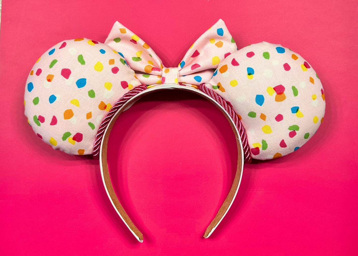 Pink Disney Ears, Rainbow Mickey Ears, Confetti Minnie Ears, Summer Disneyland Ears, Disney Birthday Ears, Unique Disney Gifts for Her