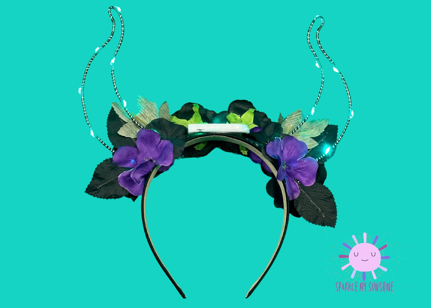 Maleficent Horns Disney Ears, Sleeping Beauty Mickey Ears, Floral Wire Minnie Ears, Halloween Costume, Evil Queen, Disney Villain Mouse Ears