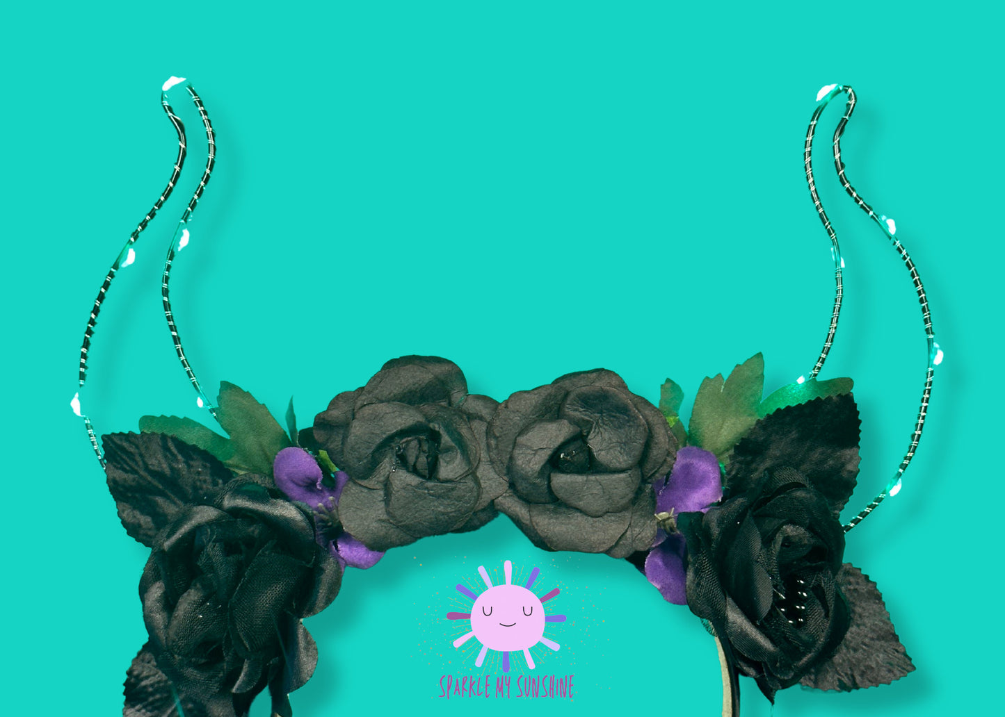 Maleficent Horns Disney Ears, Sleeping Beauty Mickey Ears, Floral Wire Minnie Ears, Halloween Costume, Evil Queen, Disney Villain Mouse Ears