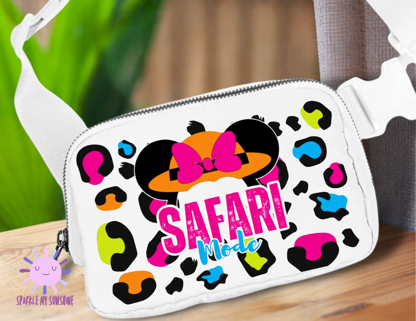 Disney Fanny Pack, Animal Kingdom Belt Bag, Mickey Safari Mode Sling Bag, Neon Disneyland Hip Bag, Leopard Print Crossbody Bag, Wallet, Gift