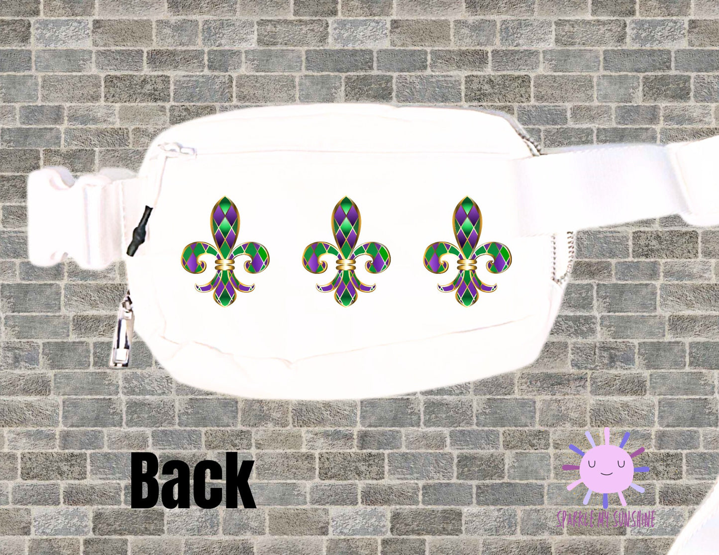 Mardi Gras Fat Tuesday Custom Fanny Pack, Parade Festival Sling Bag, New Orleans Belt Bag, Small Crossbody Purse, Personalized Gifts