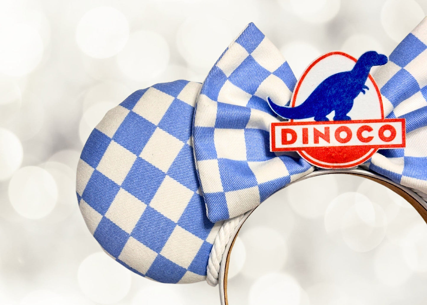 Pixar Cars Inspired Disney Ears, Lightning McQueen Mickey Ears, Blue Checkered Flag Minnie Ears, Disneyland Mouse Headband, Radiator Springs