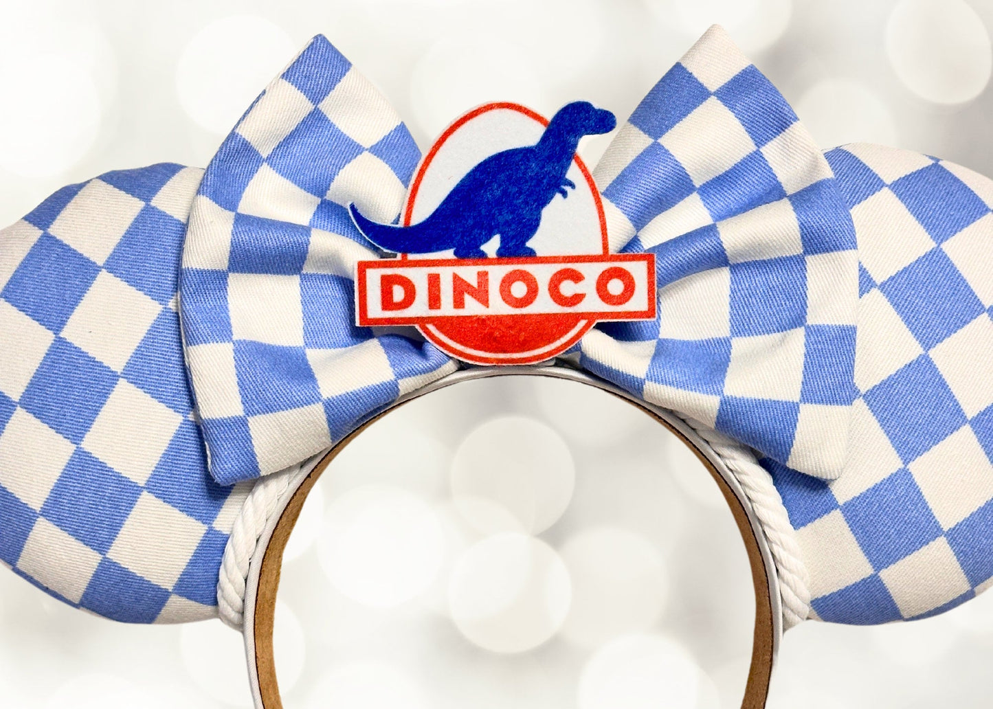 Pixar Cars Inspired Disney Ears, Lightning McQueen Mickey Ears, Blue Checkered Flag Minnie Ears, Disneyland Mouse Headband, Radiator Springs