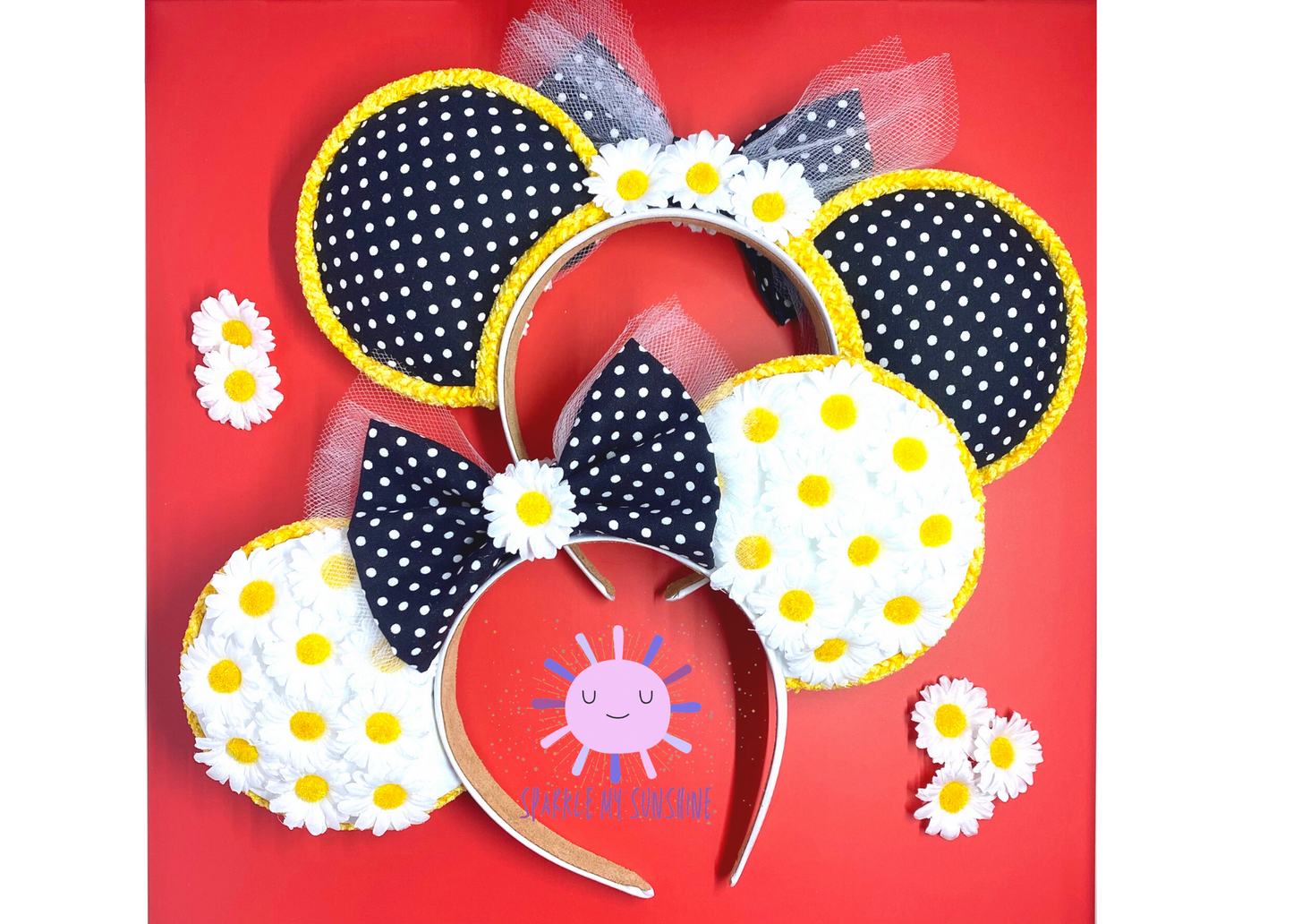 Daisy Polka Dot Mouse Ears