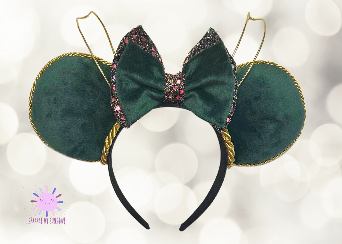 God of Mischief Inspired Green Velvet Mouse Ears