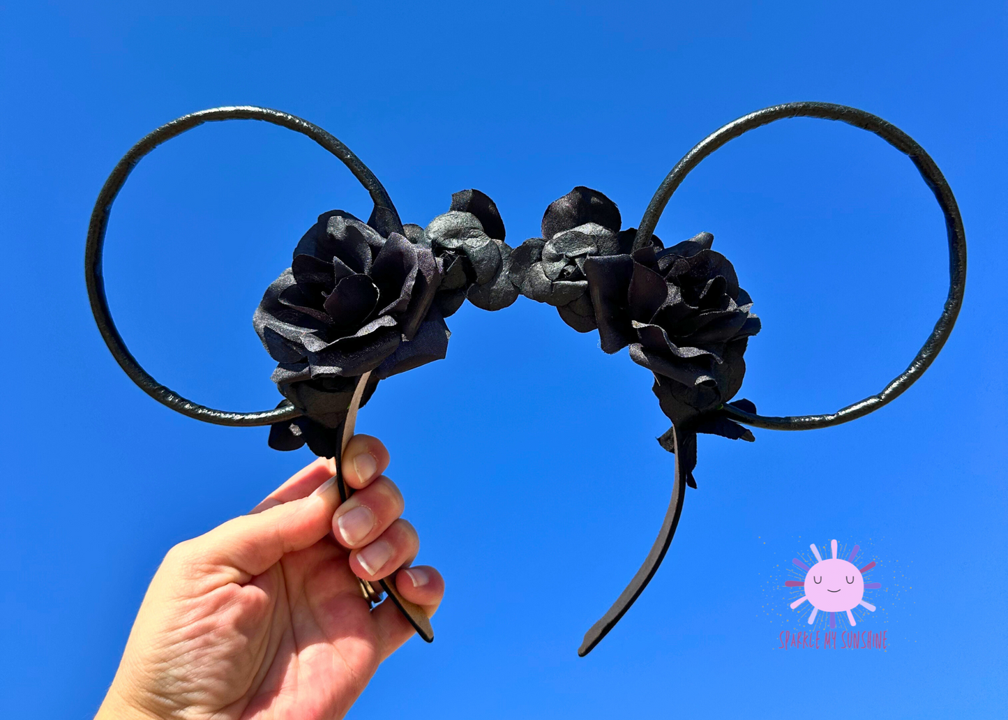 Black Floral Wire Mouse Ears