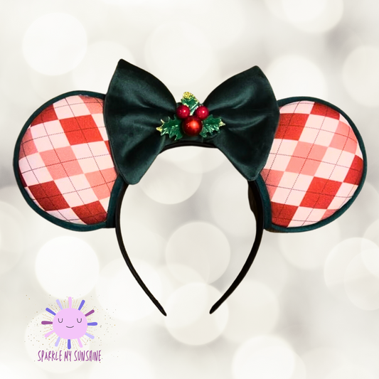 Holly Berry Christmas Mouse Ears