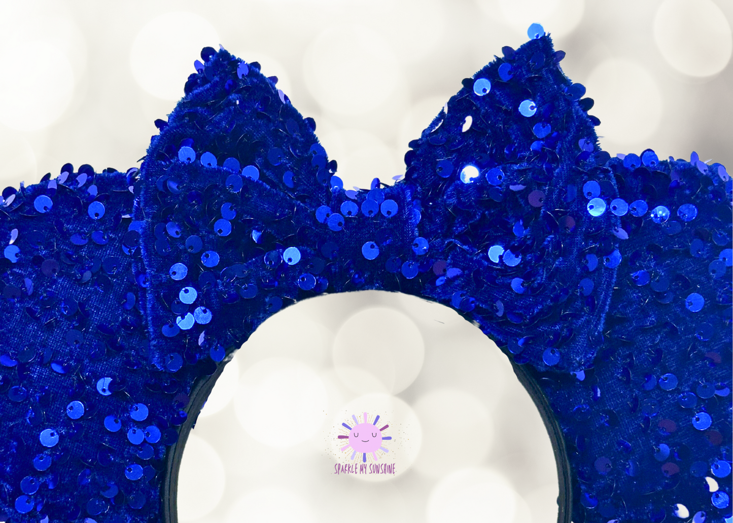 Royal Blue Velvet Sequin Mouse Ears