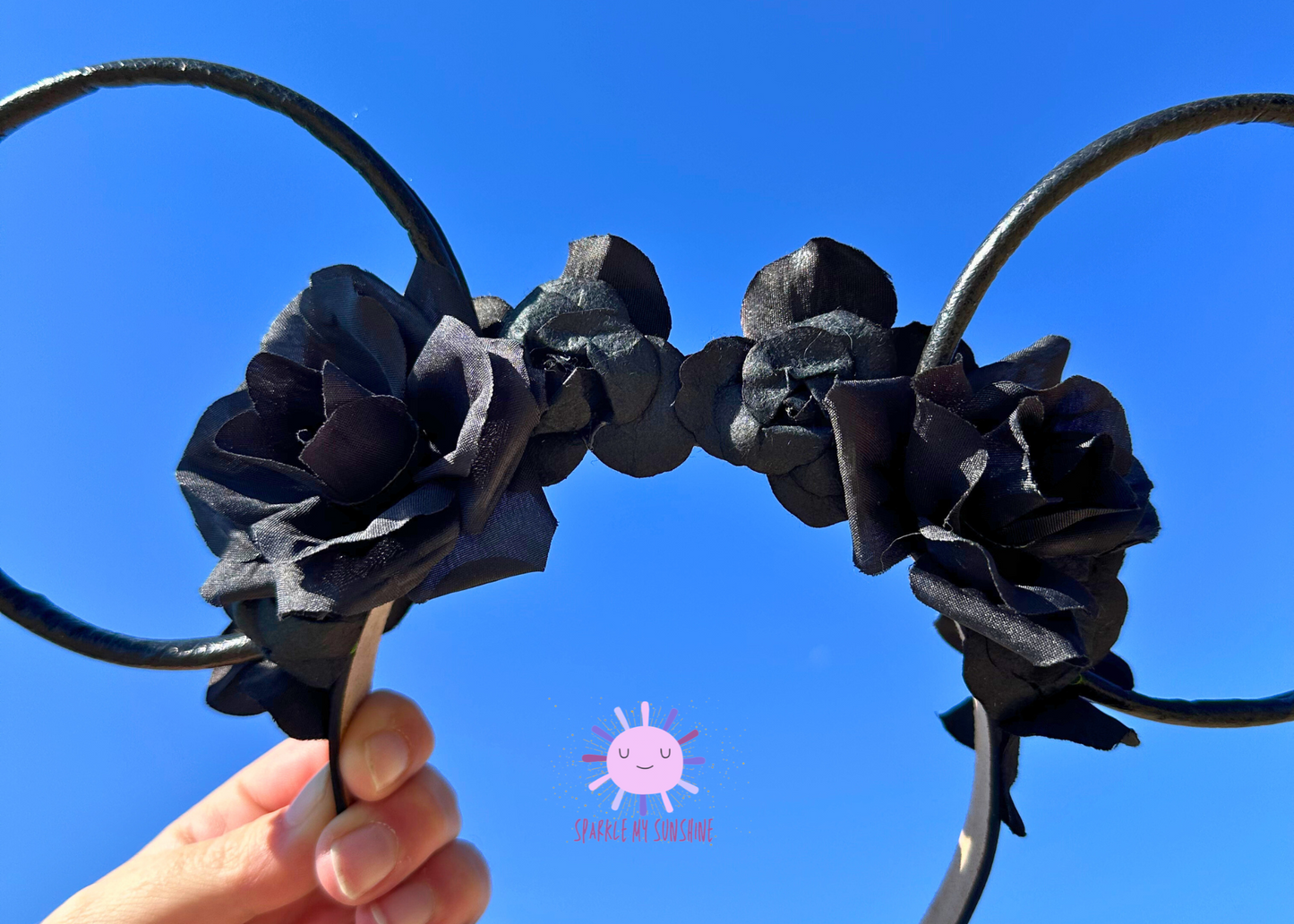 Black Floral Wire Mouse Ears