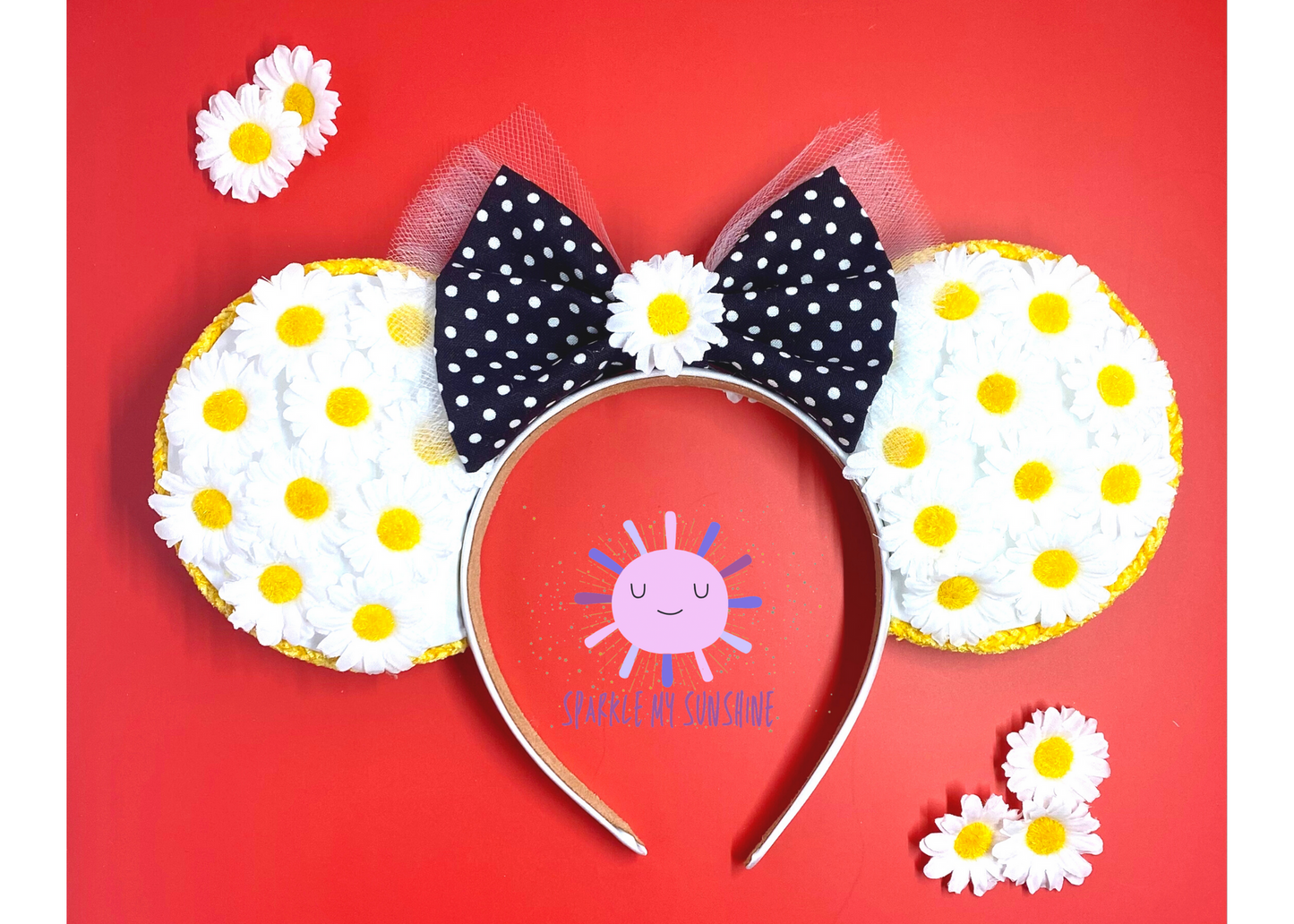 Daisy Polka Dot Mouse Ears