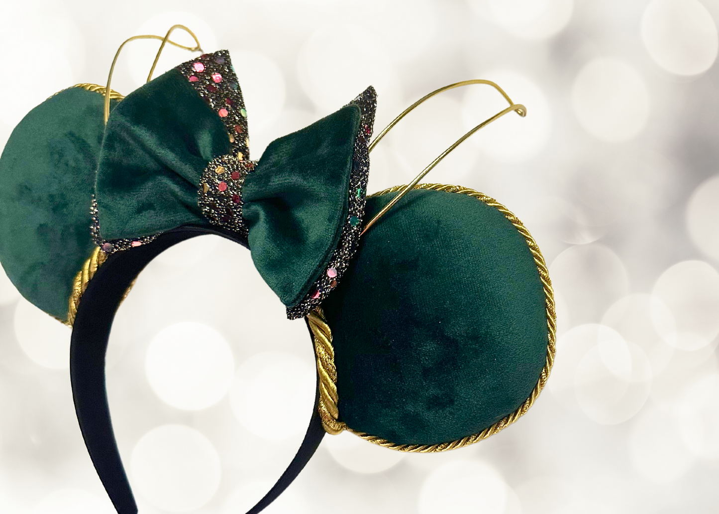 God of Mischief Inspired Green Velvet Mouse Ears