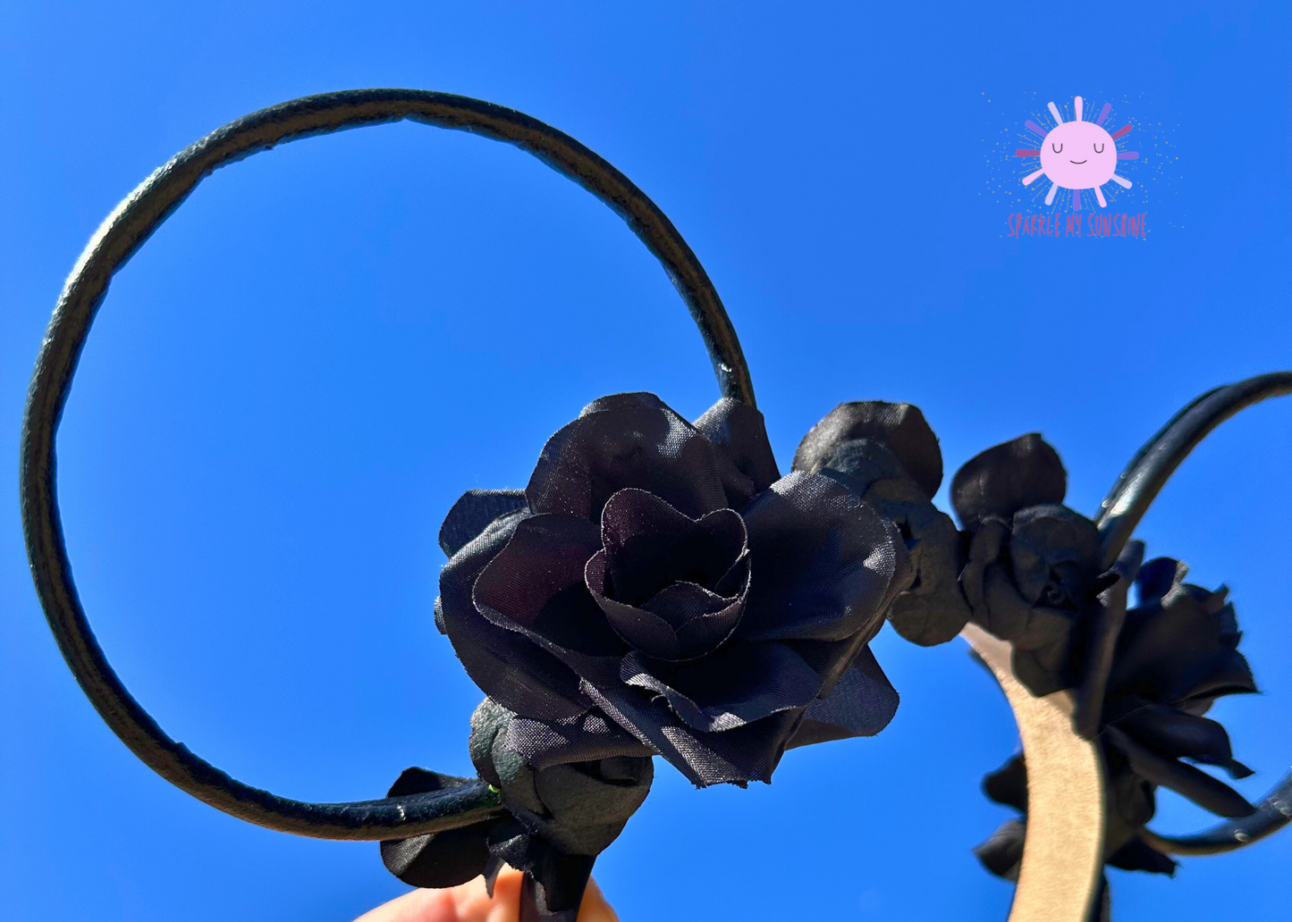 Black Floral Wire Mouse Ears