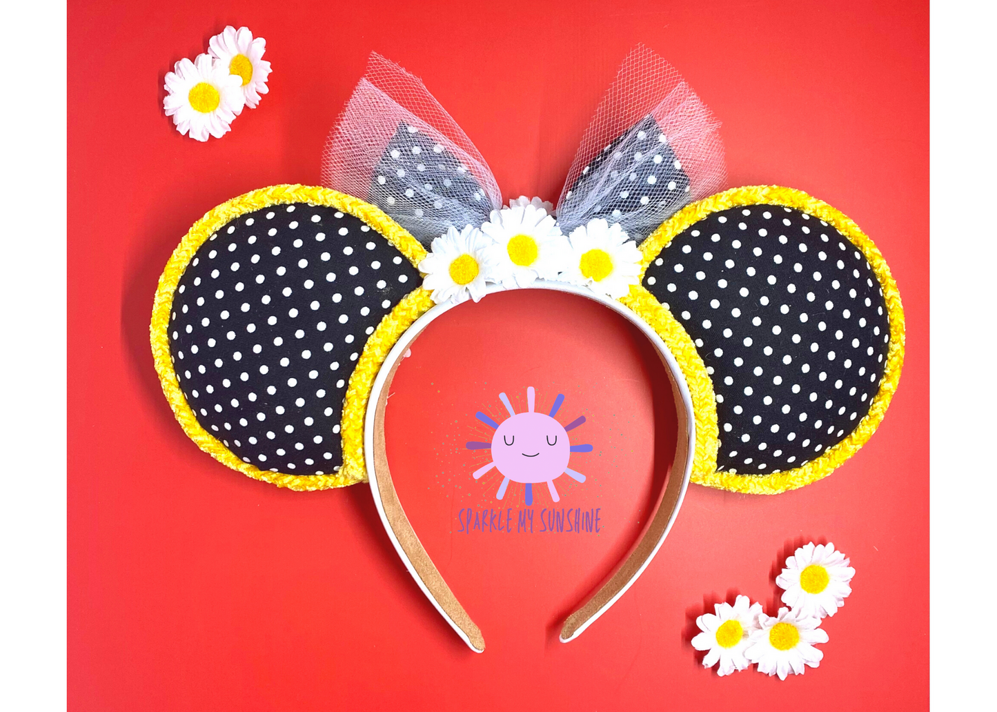 Daisy Polka Dot Mouse Ears