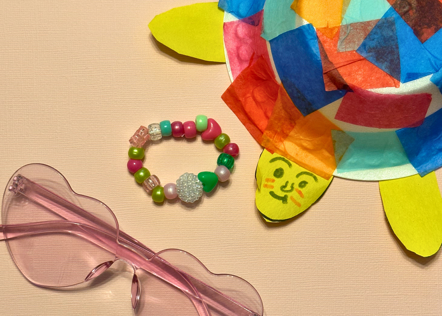 Tulip Pink Green Bracelet