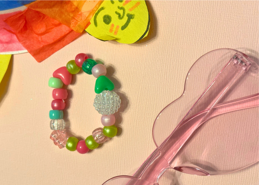 Tulip Pink Green Bracelet