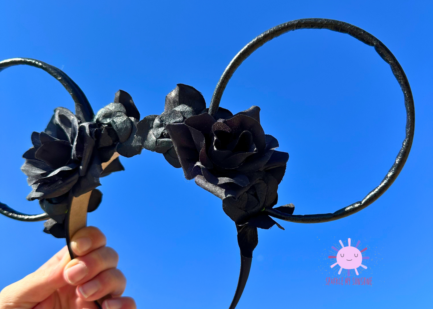 Black Floral Wire Mouse Ears