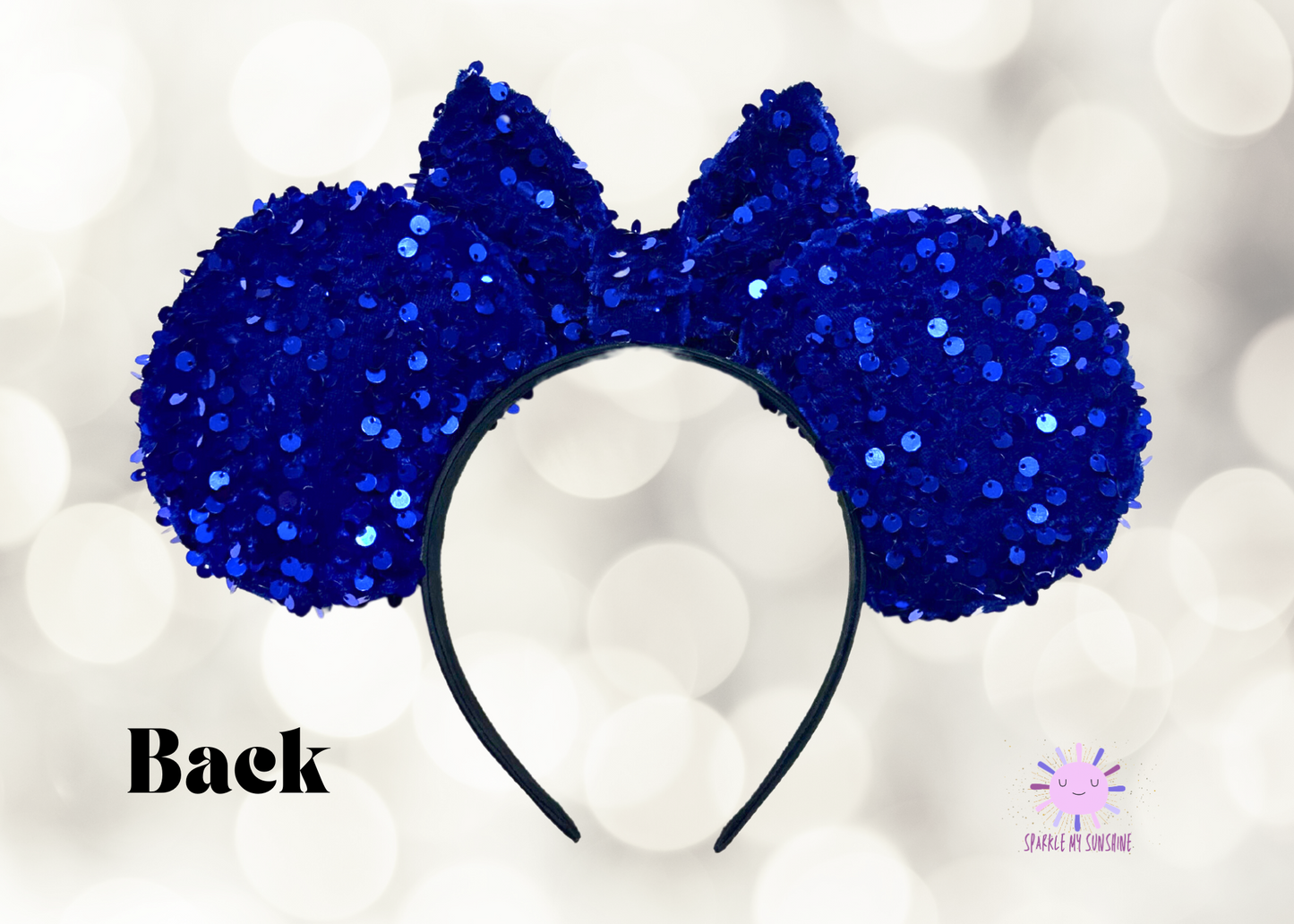 Royal Blue Velvet Sequin Mouse Ears