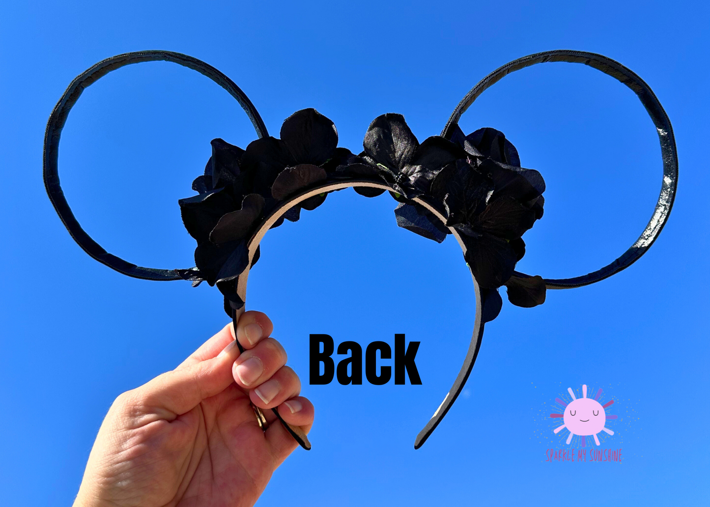 Black Floral Wire Mouse Ears