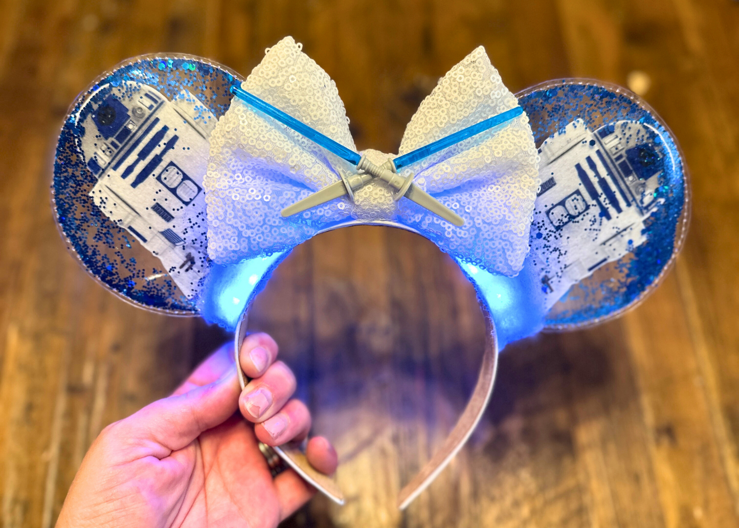 Droid Glitter Bubble Ears