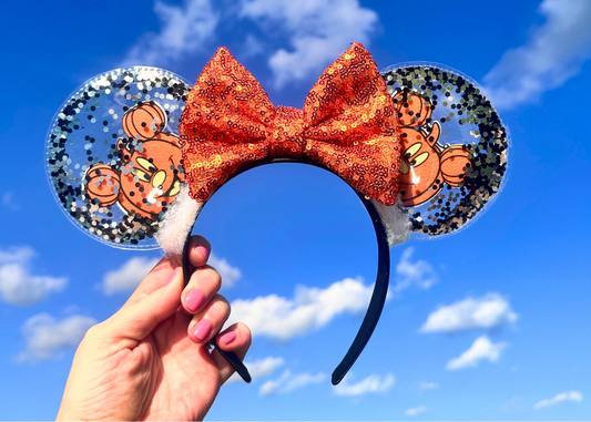 Mickey Pumpkin Halloween Glitter Shaker Ears