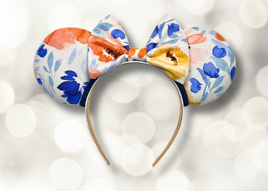 Spring Floral Disney Ears, Epcot Flower and Garden Mickey Ears, Pink Blue Minnie Ears, Summer Garden Disneyland Ears, Flower Crown