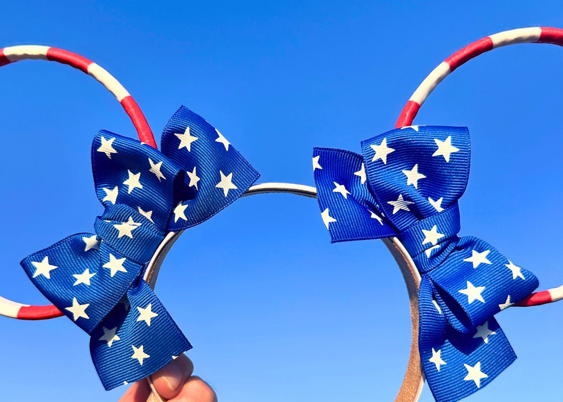 4th of July Disneyland Ears Headband, Patriotic American Flag Mickey Ears, Independence Day Ears, Red White Blue July 4th Ears, Memorial Day