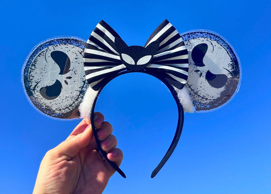 Jack Skellington Halloween Disney Ears, Glow in the Dark Mickey Ears, Oogie Boogie Party Minnie Ears, Nightmare Before Christmas Headband