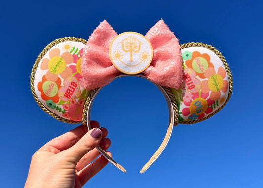 Small World inspired Disneyland Mouse Ears Headband, Fantasyland Minnie Ears, Clock Mickey Ears, Disney World Gift, Spring Park Ride Ear